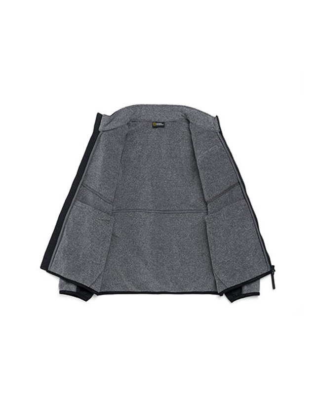 내셔널지오그래픽키즈 내셔널지오그래픽 키즈 N214KFT240 FLEECE 트레이닝 F-ZIP M_GREY 착용컷
