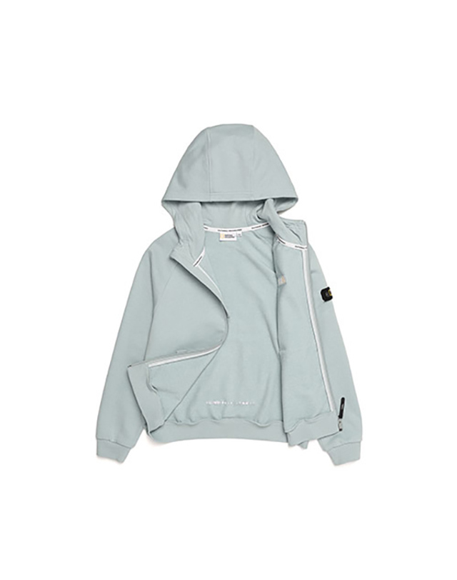 내셔널지오그래픽 키즈 내셔널지오그래픽키즈 N213KFT390 여아 트레이닝 F-ZIP MINT 착용컷