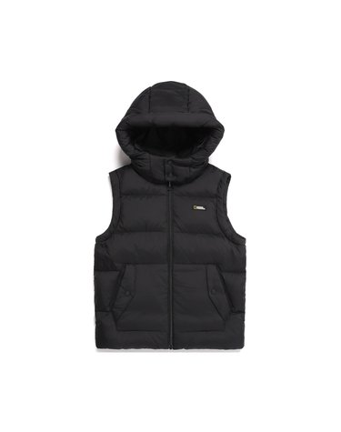 [최대 20% 쿠폰 혜택] 내셔널지오그래픽 K224UDV910 키즈 AIR BREATH 다운 베스트 CARBON BLACK