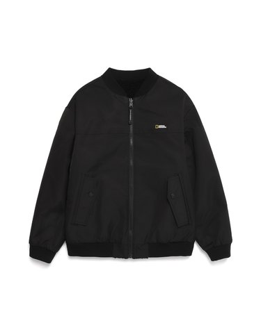 [최대 20% 쿠폰 혜택] 내셔널지오그래픽 K224UFJ950 키즈 항공 리버시블 플리스 풀집업 CARBON BLACK