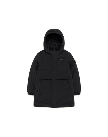 내셔널지오그래픽 K224UDW830 키즈 롱 기장 씬 다운 점퍼 CARBON BLACK
