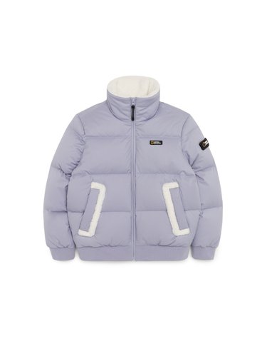 [최대 20% 쿠폰 혜택] 내셔널지오그래픽 K224GDW820 키즈 여아 숏 다운 점퍼 GREYISH BLUE
