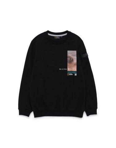 [최대 20% 쿠폰 혜택] K221USW220 화성 컨셉 그래픽 맨투맨 CARBONBLACK