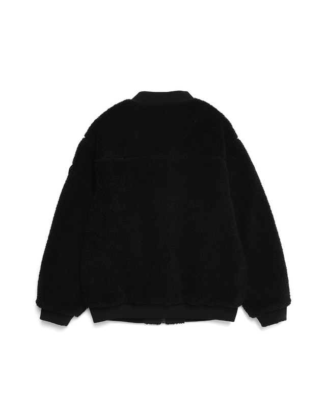 내셔널지오그래픽 키즈 내셔널지오그래픽키즈 내셔널지오그래픽 K224UFJ950 키즈 항공 리버시블 플리스 풀집업 CARBON BLACK 착용컷