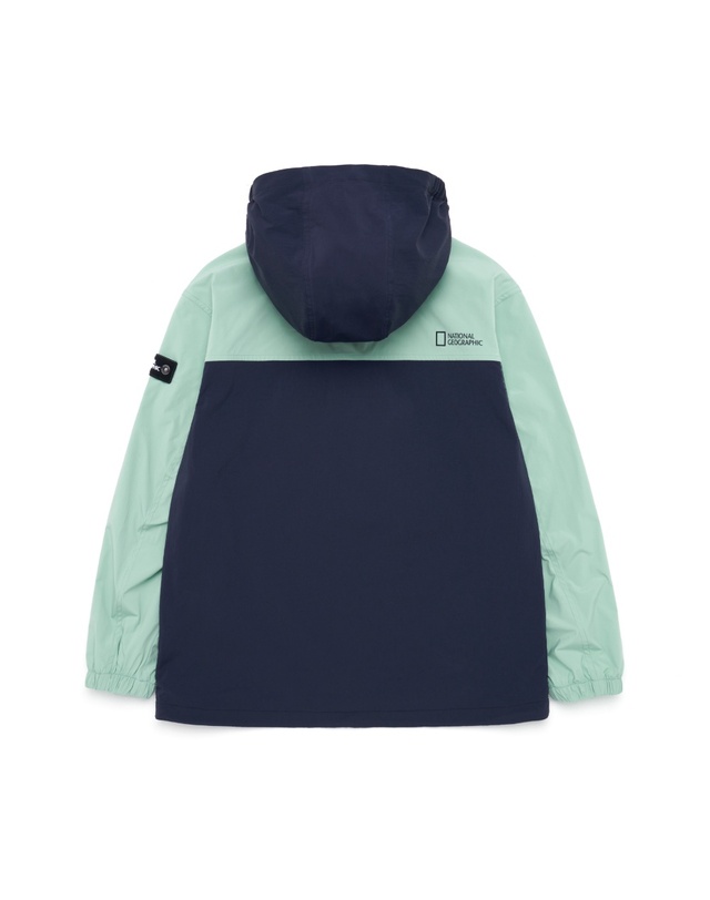 내셔널지오그래픽 키즈 내셔널지오그래픽키즈 K221UFT950 아노락 후드 점퍼 NAVY 착용컷