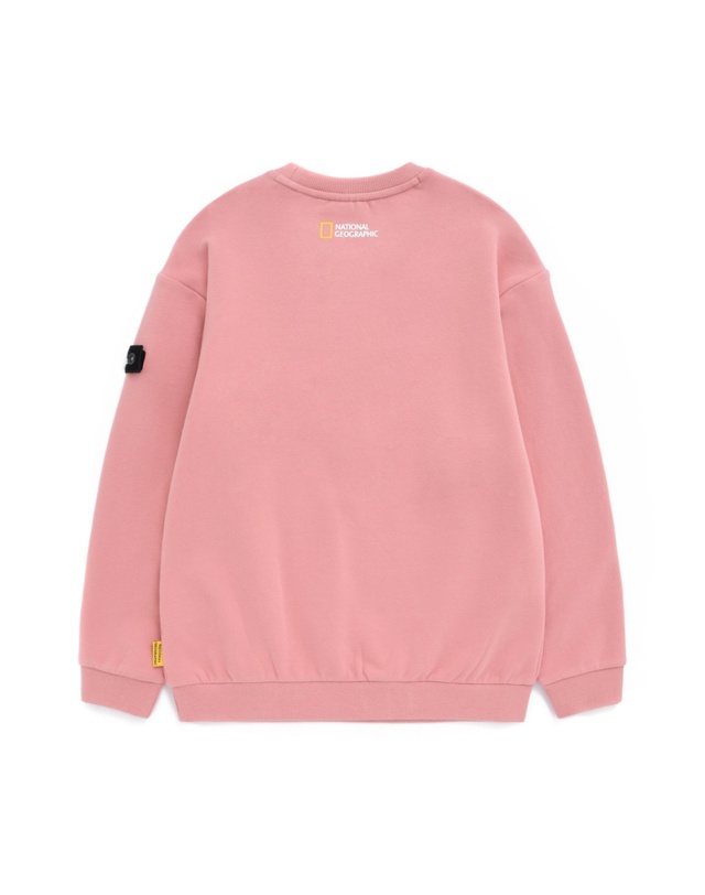 내셔널지오그래픽 키즈 내셔널지오그래픽키즈 K224USW010 빅로고 MTM CPINK 착용컷