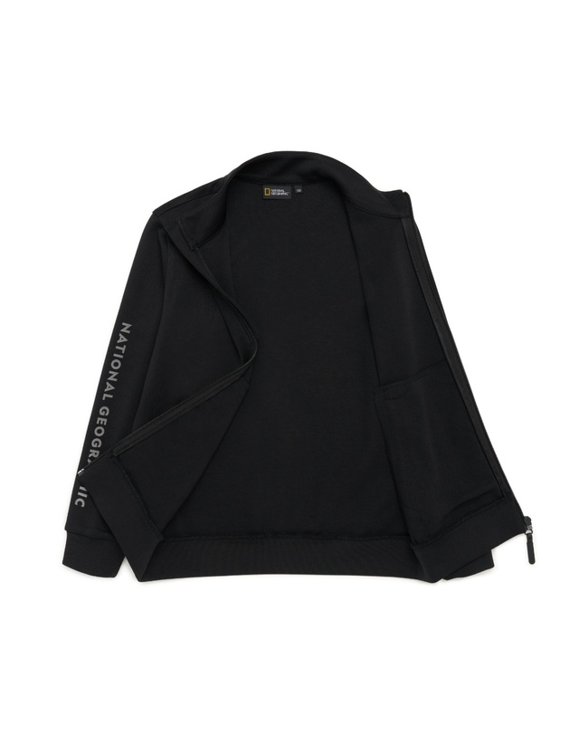 내셔널지오그래픽 키즈 내셔널지오그래픽키즈 K223UFT240 베이직 담보루 트레이닝 F-ZIP CARBONBLACK 착용컷