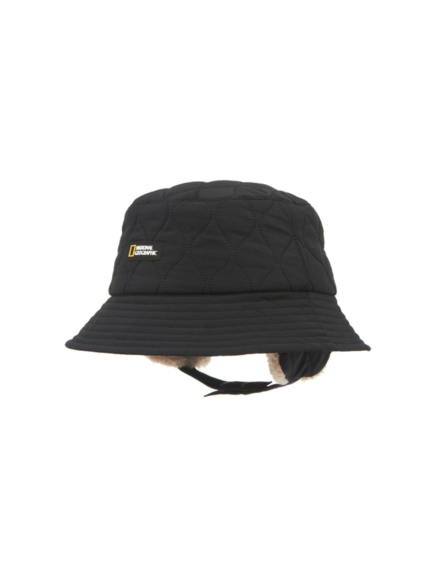 내셔널지오그래픽 키즈 내셔널지오그래픽키즈 내셔널지오그래픽 K224KHA030 KIDS 패딩햇 BLACK 착용컷