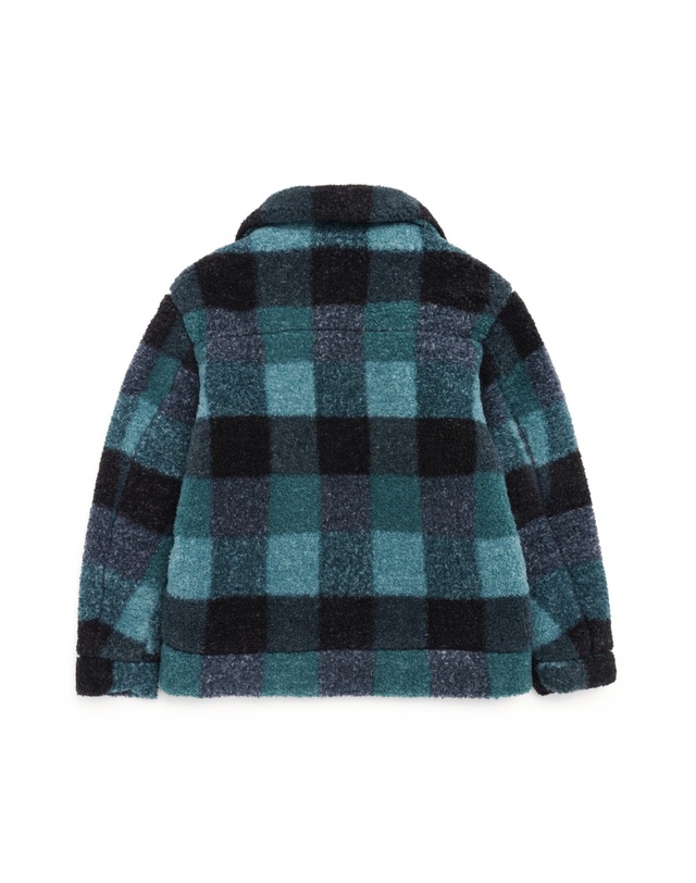 내셔널지오그래픽키즈 내셔널지오그래픽 키즈 K224UFJ160 카라넥 플리스 F-ZIP TEALGREEN 착용컷