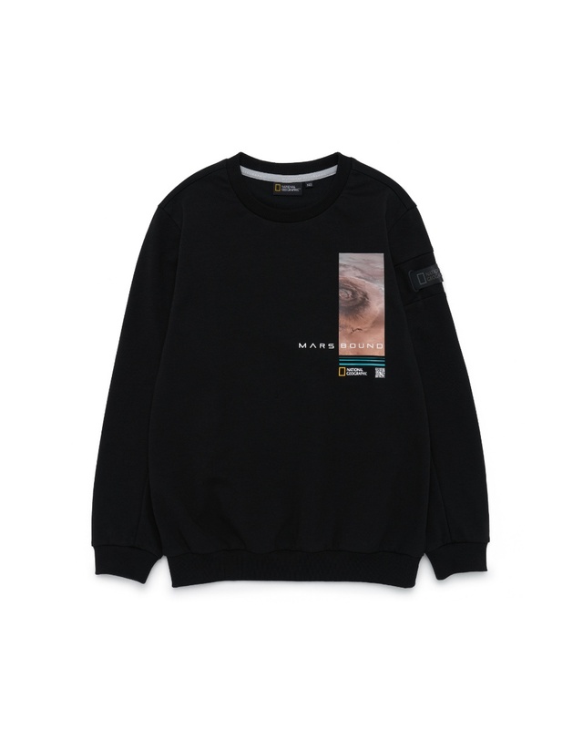 내셔널지오그래픽 키즈 내셔널지오그래픽키즈 K221USW220 화성 컨셉 그래픽 맨투맨 2종택 1 착용컷