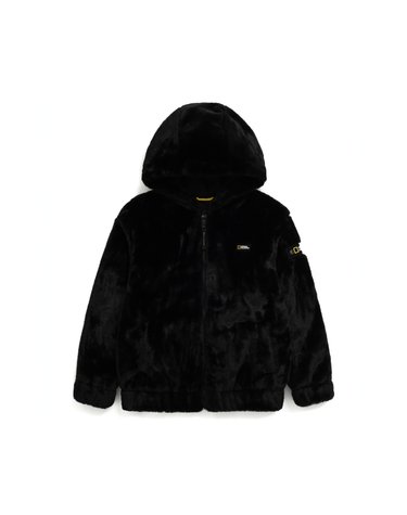 [최대 20% 쿠폰 혜택] 내셔널지오그래픽 키즈 K234UFJ920 페이크퍼 후드 자켓 CARBONBLACK