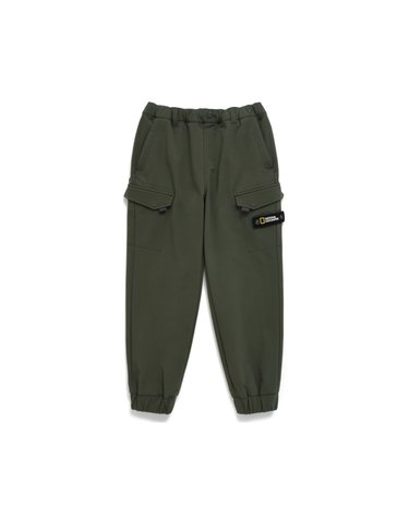 내셔널지오그래픽 키즈 K234UPT130 포켓 우븐 트레이닝 조거 팬츠(기모) DKHAKI