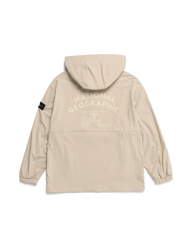 내셔널지오그래픽키즈 내셔널지오그래픽 키즈 K231UFT870 후드아노락 F-ZIP L_BEIGE 착용컷