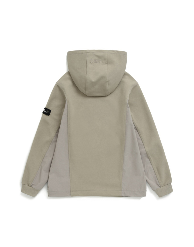 내셔널지오그래픽키즈 내셔널지오그래픽 키즈 K233UHD940 우븐 배색 후드티셔츠 GRAYBEIGE 착용컷