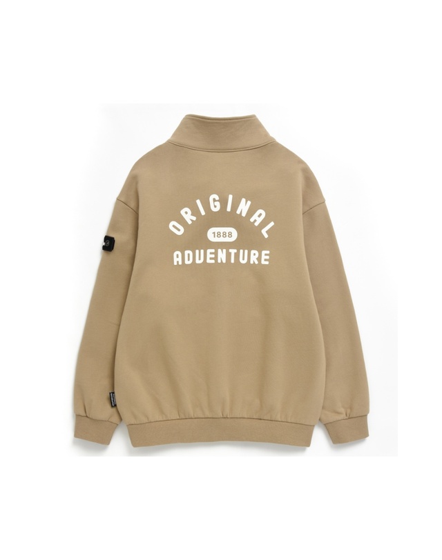 내셔널지오그래픽키즈 내셔널지오그래픽 키즈 K234USW060 반집업 맨투맨(기모) DBEIGE 착용컷