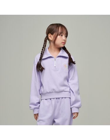 [최대 20% 쿠폰 혜택] K243GSW910 크롭 반집업 맨투맨 LAVENDER