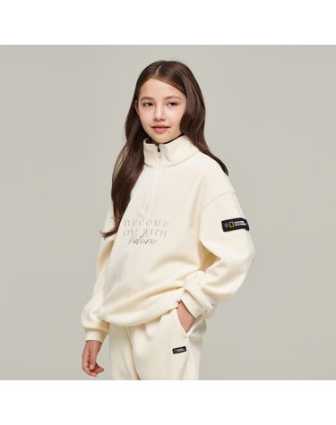 [최대 20% 쿠폰 혜택] K244USW990 코듀로이 반집업 맨투맨 CREAM