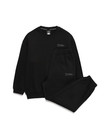 [최대 20% 쿠폰 혜택] K244UPB910 맨투맨/팬츠 SET (기모) CARBONBLACK