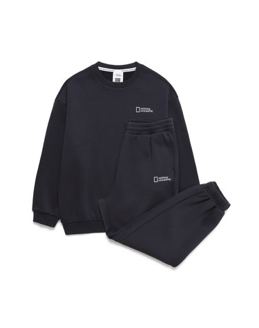[최대 20% 쿠폰 혜택] K244UPB910 맨투맨/팬츠 SET (기모) NAVY