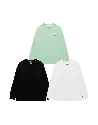 [최대 20% 쿠폰 혜택] K251UTS910 스몰로고 포켓 긴팔티 3종택 1