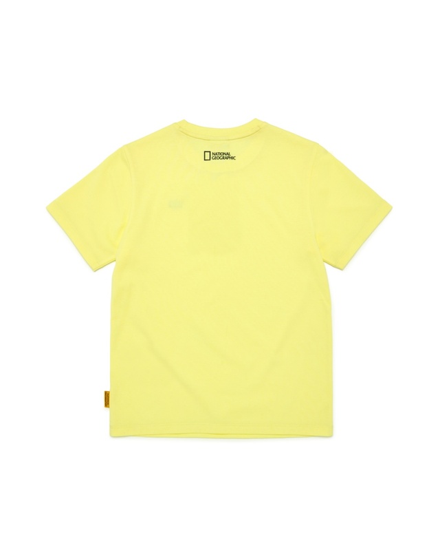 내셔널지오그래픽키즈 내셔널지오그래픽 키즈 K245UTS910 네오디 스몰로고 반팔 LEMON 착용컷