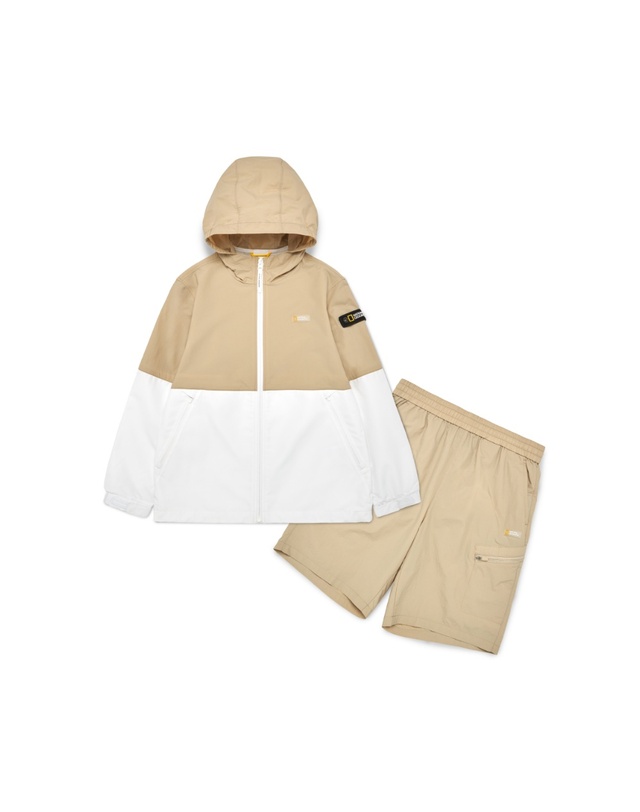 내셔널지오그래픽키즈 내셔널지오그래픽 키즈 K242UHP930 올라운드 5부 우븐 반바지 LBEIGE 착용컷