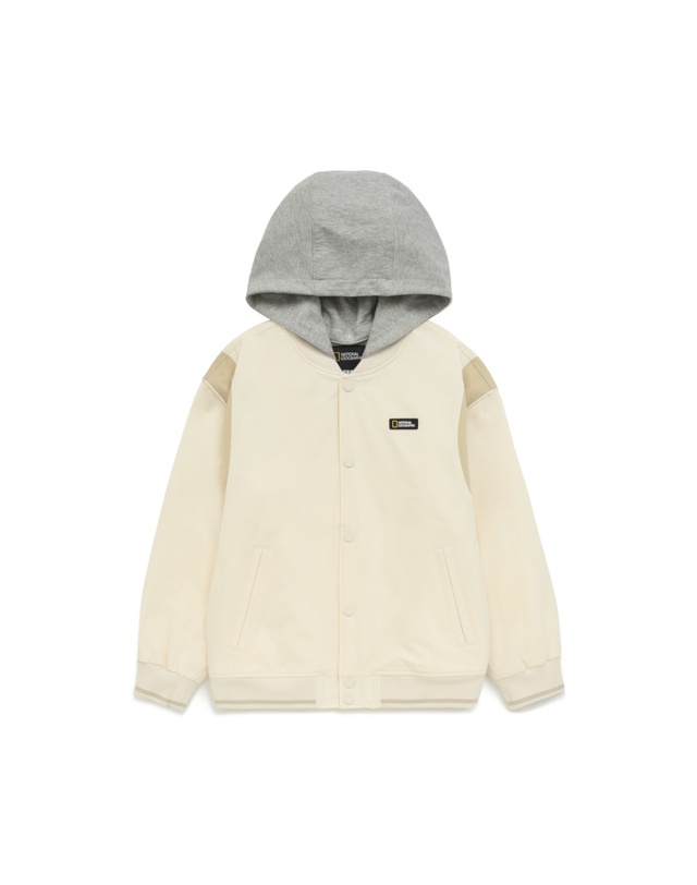 내셔널지오그래픽 키즈 내셔널지오그래픽키즈 K241UJP910 우븐 베이스볼 점퍼 2종택 1 착용컷