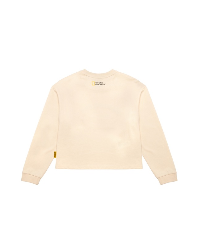 내셔널지오그래픽 키즈 내셔널지오그래픽키즈 K243GPB910 여아 싱글 티셔츠 SET IVORY 착용컷