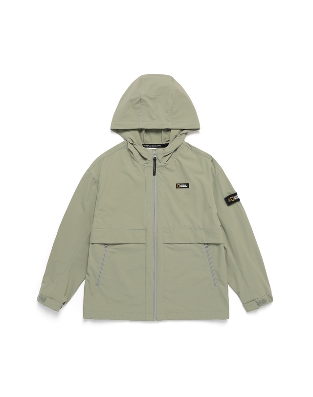 내셔널지오그래픽 키즈 내셔널지오그래픽키즈 K243UJP940 판테라 우븐 트레이닝 점퍼 LIGHTKHAKI 착용컷