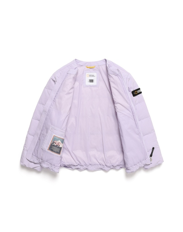 내셔널지오그래픽 키즈 내셔널지오그래픽키즈 K244UDW980 헤론 경량 구스 다운 점퍼 LAVENDER 착용컷