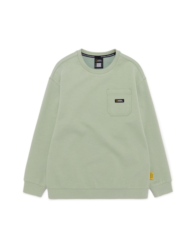 내셔널지오그래픽 키즈 내셔널지오그래픽키즈 K251UPB910 맨투맨 SET LIGHTKHAKI 착용컷