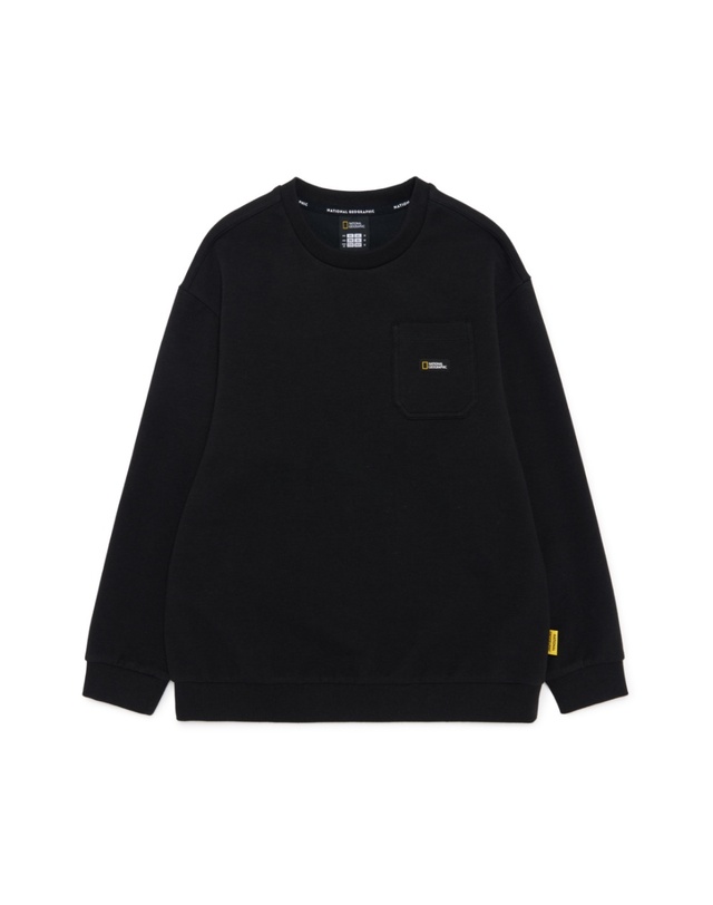 내셔널지오그래픽 키즈 내셔널지오그래픽키즈 K251UPB910 맨투맨 SET CARBONBLACK 착용컷