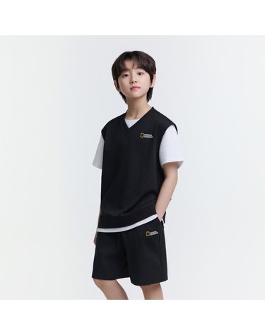 [최대 20% 쿠폰 혜택] K252UPB920 컬러블럭 5부 상하 SET CARBONBLACK