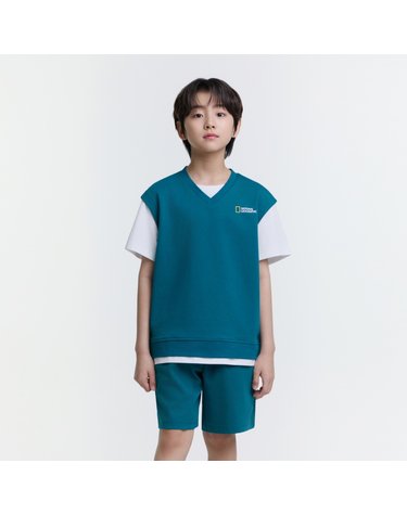 [최대 20% 쿠폰 혜택] K252UPB920 컬러블럭 5부 상하 SET GREEN