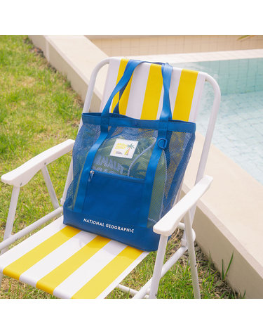 K252KTO200 메쉬 토트백 BLUE