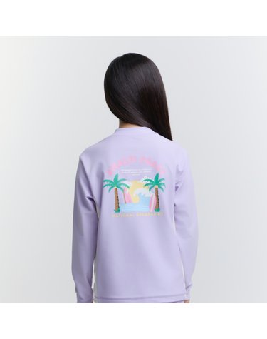 [최대 20% 쿠폰 혜택] K252URG650 반집업 그래픽 래쉬가드 L/TEE LAVENDER