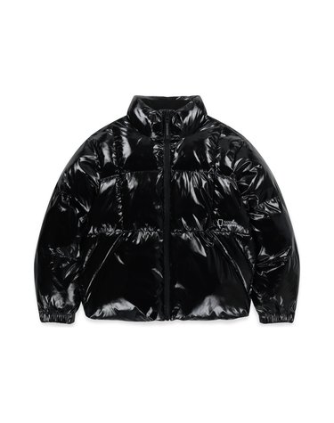 [온라인전용] K254UPD902 글로시 패딩 점퍼 CARBONBLACK