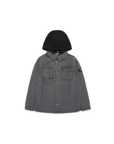 [최대 20% 쿠폰 혜택] K223USH030 데님 후디 셔츠 GREY
