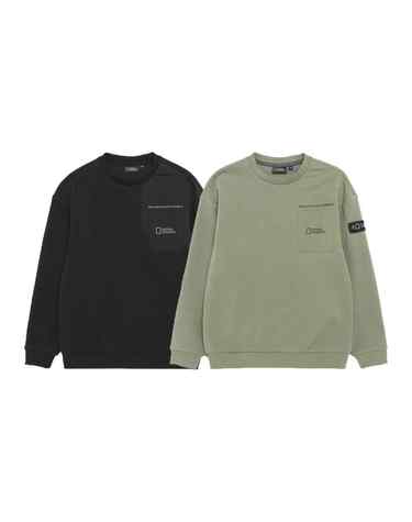 [최대 20% 쿠폰 혜택] K223USW210 WOVEN MIX 맨투맨 2종택1