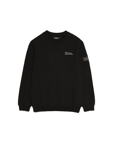 N213KSW250 네뷸라 아트웍 맨투맨 CARBON BLACK