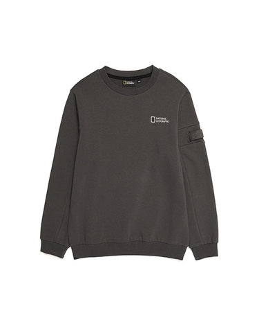 [최대 20% 쿠폰 혜택] N214KSW210 포셔 스페이스 아트웍 맨투맨(기모) IRON GREY