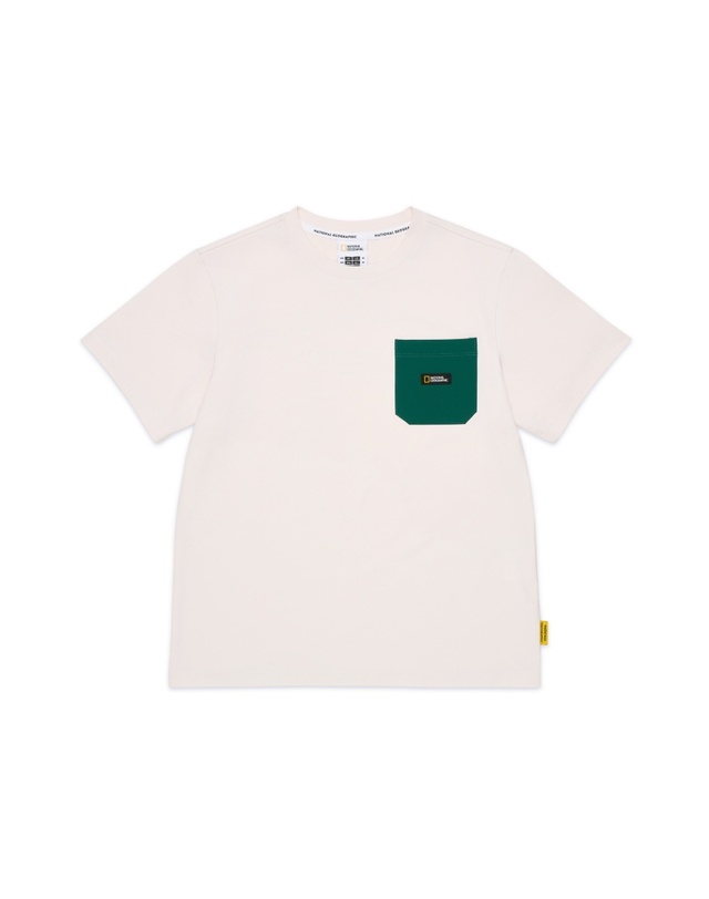 내셔널지오그래픽 키즈 내셔널지오그래픽키즈 K252UPB910 5부 상하 SET CREAM 착용컷