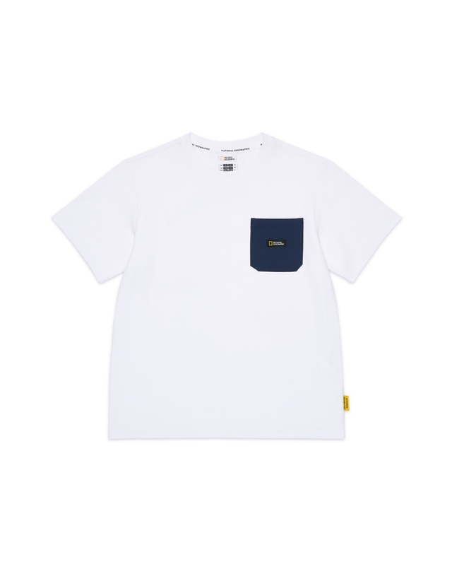 내셔널지오그래픽 키즈 내셔널지오그래픽키즈 K252UPB910 5부 상하 SET WHITE 착용컷