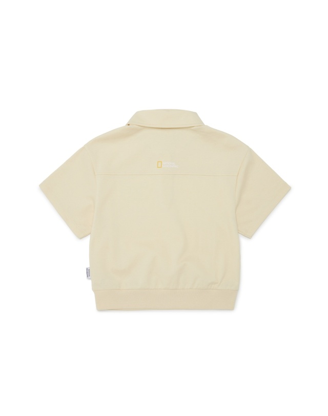 내셔널지오그래픽 키즈 내셔널지오그래픽키즈 K252GPB910 여아 반집업 상하 SET CREAM 착용컷