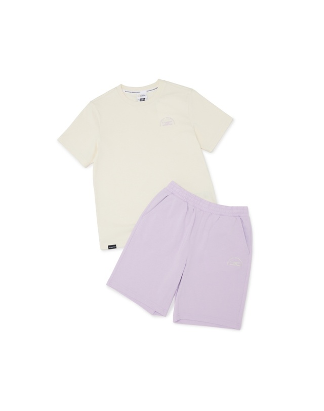 내셔널지오그래픽 키즈 내셔널지오그래픽키즈 [온라인전용] K252UPB901 5부 상하 SET IVORY 착용컷