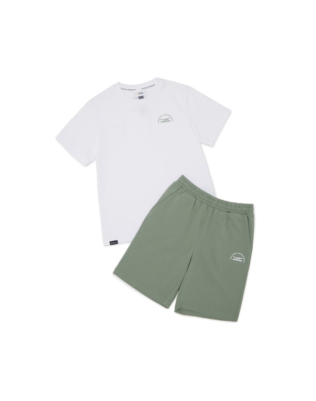 내셔널지오그래픽 키즈 내셔널지오그래픽키즈 [온라인전용] K252UPB901 5부 상하 SET WHITE 착용컷