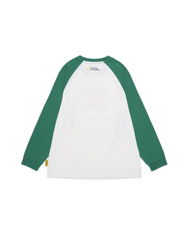 내셔널지오그래픽 키즈 내셔널지오그래픽키즈 K251UTS920 래글런 긴팔티 GREEN 착용컷