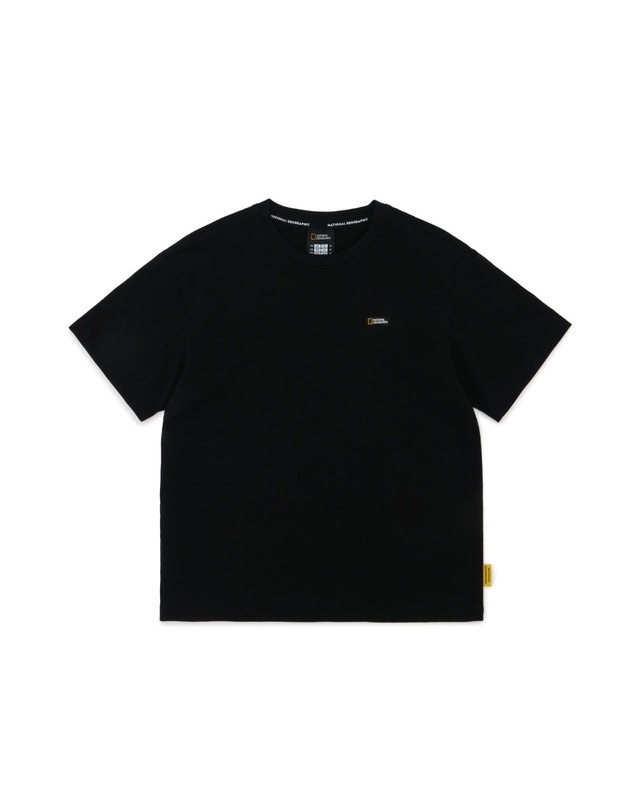 내셔널지오그래픽 키즈 내셔널지오그래픽키즈 K252UTS990 변형로고 백그래픽 반팔 CARBONBLACK 착용컷