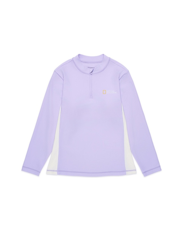 내셔널지오그래픽 키즈 내셔널지오그래픽키즈 K252URG650 반집업 그래픽 래쉬가드 L/TEE 2종택 1 착용컷