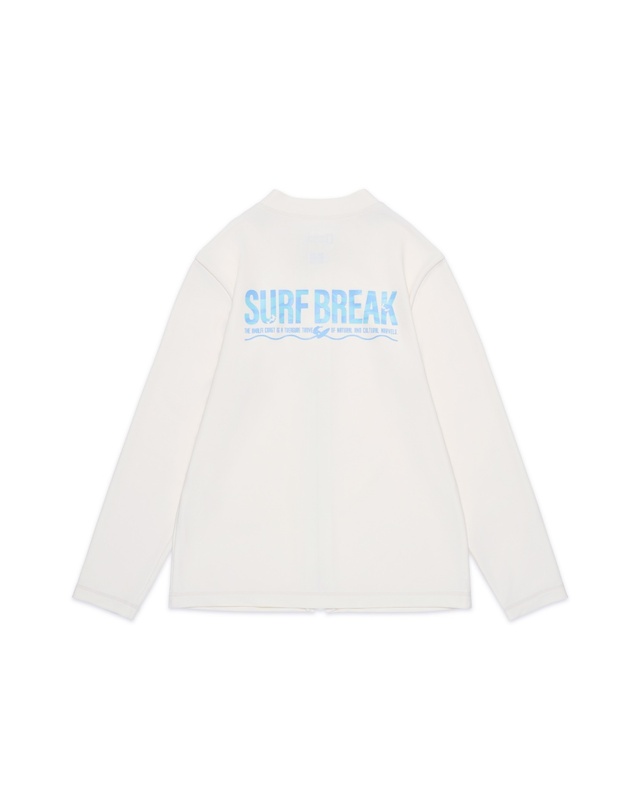 내셔널지오그래픽 키즈 내셔널지오그래픽키즈 K252URG630 그래픽 래쉬가드 집업-1 IVORY 착용컷